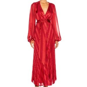 Alexis Salomo Red Geo Dress